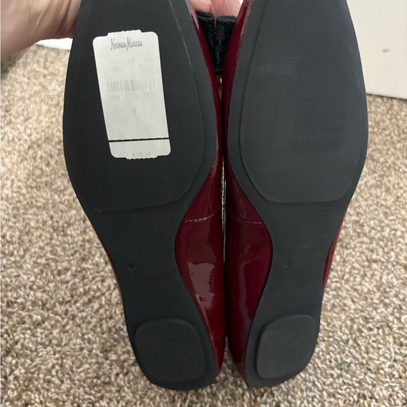 Kate Spade Patent Leather Ballet Burgandy with a Black Bow - Picture 7 of 9
